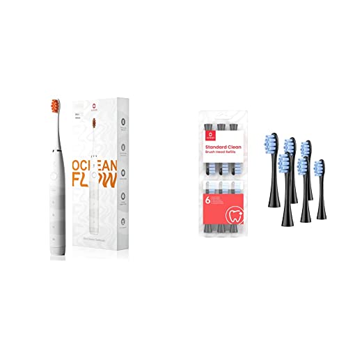 Brosse à dents sonic 5 modes Oclean Flow blanche avec autonomie de 180 jours