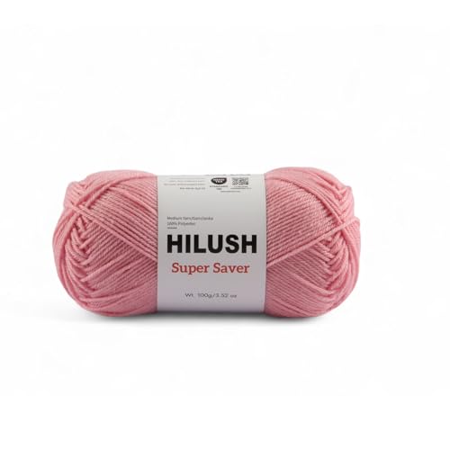 Image of SUPERSAVER, Poly Yarn Supersoft Hand Knitting Wool Ball, (1 Ball /100 Gram Each) Ball Suitable for Craft, Crochet, Amigurumi, Embroidery, Toys, Garments, Flowers and Hobby Projects , 2 Fine , Shade no (baby pink)