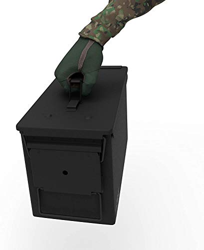 Solid Tactical 6-Pack 50 Cal Ammo Can – New Steel Black Ammo Box Military & Army M2A1 for Long-Term Waterproof Ammunition & Valuables Storage Case - Thumbnail 4