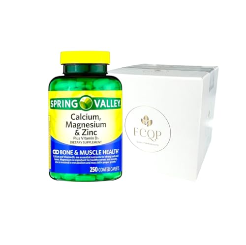 FCQP Spring Valley Calcium Magnesium Zinc with Vitamin D3 Supplements, 250 Coated Caplets (1)