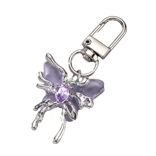 Trendy Butterfly Key Accessory Resin Keychain Bag Pendant for Everyday Use