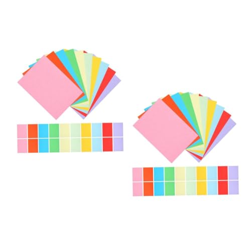 TEHAUX 2 Juegos Papel De Copia En Color Hoja En Cuaderno En Colorido Cartulina Pastel Cartulina De Color Impresora De Pegatinas De Bolsillo Papel 3 Paquetes*2