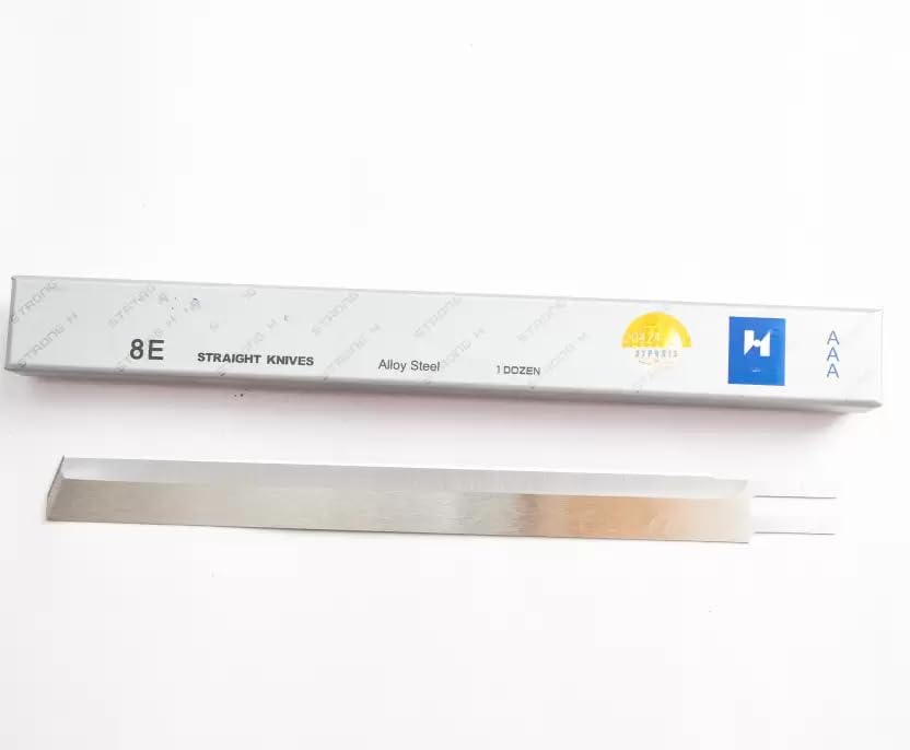 H 8E Straight Knives Blades for Industrial Straight Knife Cloth Cutting Machine, suitable for Lippu, Eastman, Glory, Kaiseman, Jack and Taking etc (PACK OF 12)