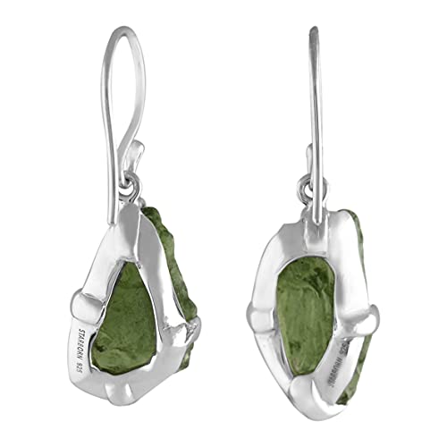 Starborn Natural Rough Prong Set Dangle Earrings4