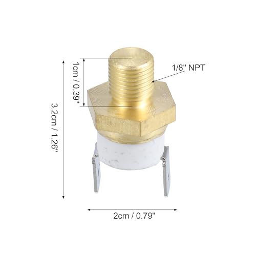 X Autohaux A22092100UX0310 Universal Automotive Radiator Engine Cooling Fan Temperature Thermo Sensor Switch 1/8'' Npt 185-200 Degrees thumb #2