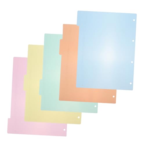 QUMIIRITY 10個 用紙製バインダー仕切りカード インデックスラベル 書類整理用ファイルタブ オフィス 学校向け実用的文具