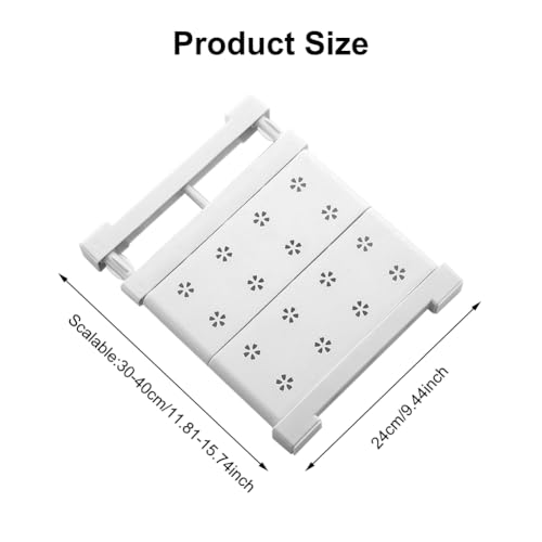 Verstellbare Regale für Schrank - Erweiterbares Einlegeböden Schrankregal, Regalboden Ohne Bohren, Nagelfrei Teleskop Regaltrenner Einlegeböden für Kleiderschrank, Schrank, Badezimmer, Küche (30-40cm)