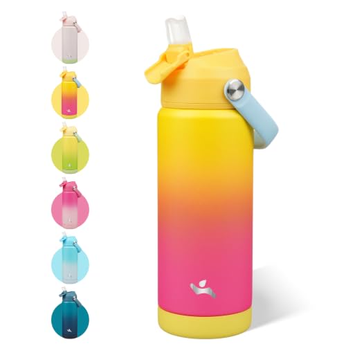 Image of Konokyo 18 oz Insulated Stainless Steel Sports Water Bottle with Straw Lid