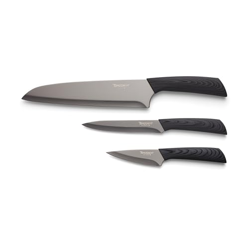 Hampton Forge Tomodachi HMC01A612C Raintree Ash – 3 Piece Knife Set with Matching Blade Guards by Hampton Forge - Used condition - Image 2