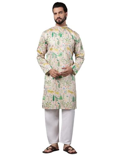 Kurta imprimé flore Sojanya vêtement indien traditionnel coton avec pantalon