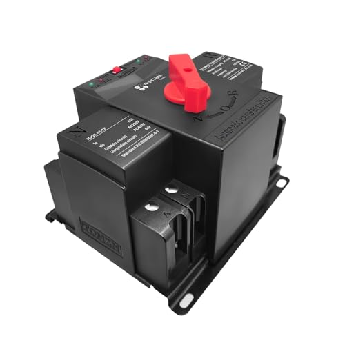 ATS Interrupteur de Transfert Automatique 125A 2 Pôles 220V Série Night Light 2 Entrées Sorties - 6