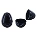 Set of 24 Glossy Black Plastic Easter Eggs 2.25 Inches