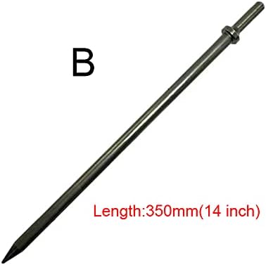 Miniatura 4 de Rascador 13.780 in 17.717 in 14" 17" pulgadas largo aire martillo neumático con cuello redondo plana y cinceles de punta para hormigón y azulejos