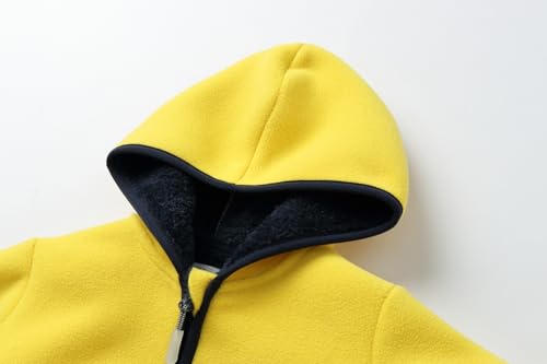 Image of Mud Kingdom Boys Girls Polar Fleece Jacket with Hood Winter Thick Warm Outerwear Funny Cartoon