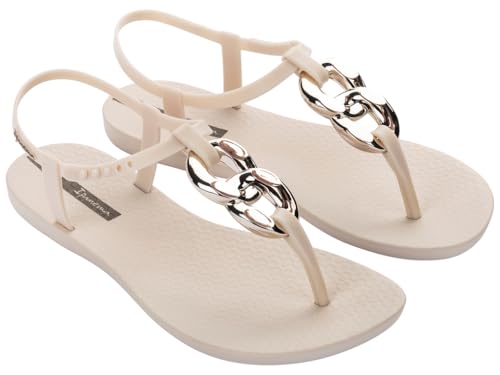 Ipanema Sandália feminina Class Connect II Fem, Bege/bege/ouro branco, 35 BR