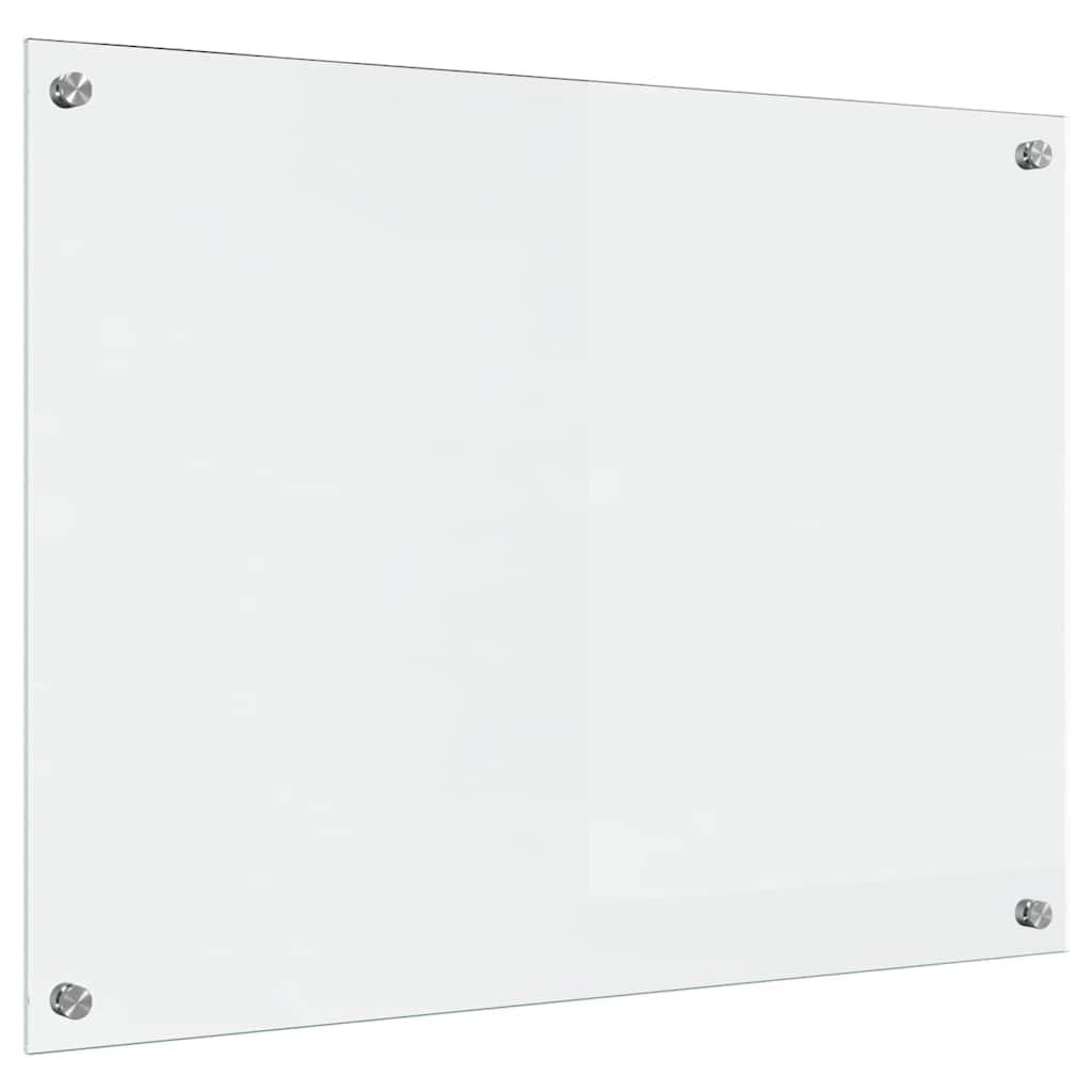 Tomostar Crédence de Cuisine en Verre, Fond de Hotte Protection Contre éclaboussures Dosseret de Cuisine Transparent 80x60 cm Verre trempé