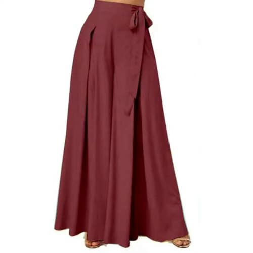 Wide Leg Pants Woman Women's Skirt Pants High Waist Loose Wide Leg Pants A-Line Large Hem Casual Skirt Pants2