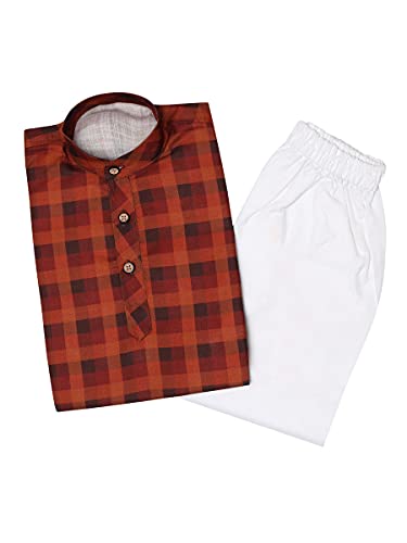 Image of AJ DEZINES Kids Ethnic Wear Cotton Kurta Pyjama for Boys