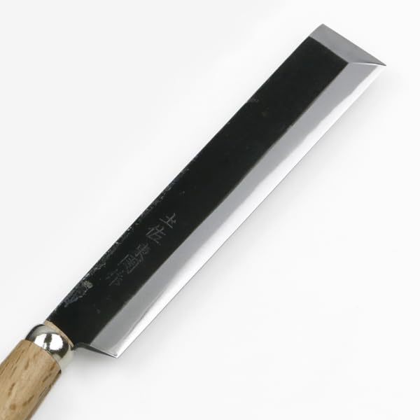 Amazon.co.jp: 竹割り鉈 先刃型 180mm 両刃 青紙鋼 鞘付き 火造り 山林