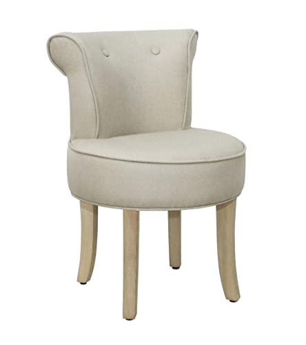 SWEET SOFA®- Butaca Nantes, descalzadora galán de Noche. Butaca para Dormitorio o vestidor. Tapizado Antimanchas, Detalles en capitoné. (Beige)