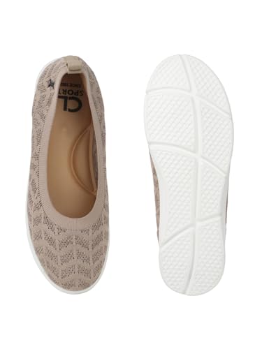 Image of Carlton London Women's Breathable Lightweight Everyday Patterned Ballet Flat
