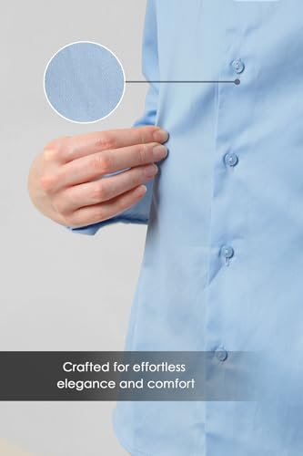 Image of Van Heusen Women's Regular Fit Solid Full Sleeve Cotton Rich Formal Shirt