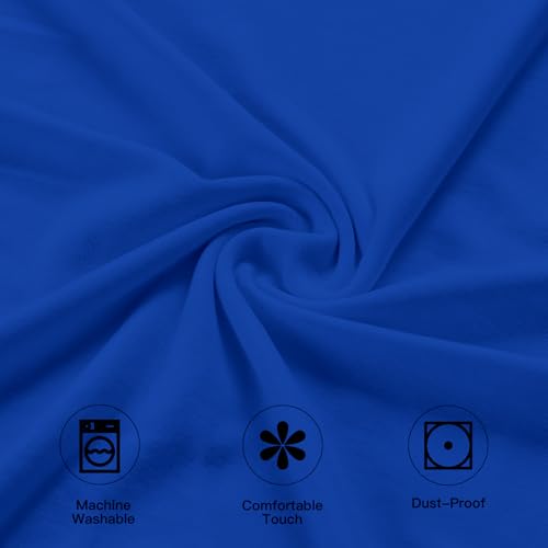Image of Fixwal 4 Pack Spandex Cocktail Table Covers, 32x43 Inch Royal Blue Fitted Stretch Highboy Round Cover Table Cloth for Party, Bar, Pub, Wedding, Banquet