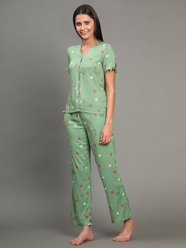 Image of B STORIES Women's Cotton Pyjama Set | Comfort and Relexed Nightsuit for Ladies