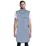 ANNWAH Xray Protective Lead Apron with Thyroid Collar - 0.5mmPb Lightweight Dentist x-ray Shield for Hospitals Labs Nursing Homes