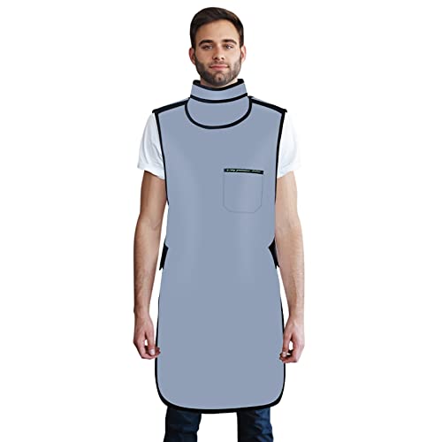 Image of Xray Protective Lead Apron with Thyroid Collar - 0.5mmPb Lightweight Dentist x-ray Shield for Hospitals Labs Nursing Homes