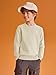 Haloumoning Boys Sweaters Kids Crewneck Long Sleeve Knit Pullover Sweater 5-14 Years Cream