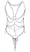 Women's Sexy Tassel Body Harness Chain \ Cross Enticing Tassel Body Link Harness Metal Chain Sexy Lingerie Set