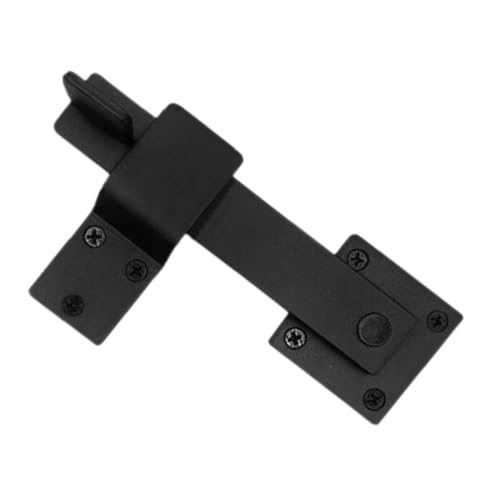 Kisangel 美式谷?ドアラッチ スライド扉用 カーボン製耐久ロック 室内フェンス兼用 簡単取付ハードウェア付