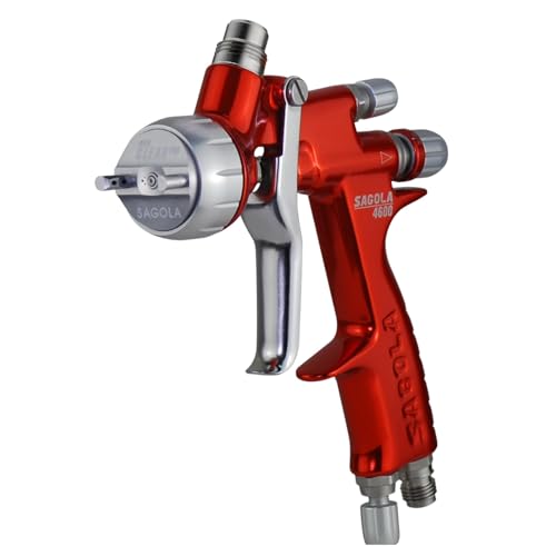 Sagola 4600 Clear Pro Gravity Spray Gun - Professional Clear Coat Automotive Paint Gun, Optional Builtin Digital Pressure Gauge, Lightweight (1.35mm, Standard)