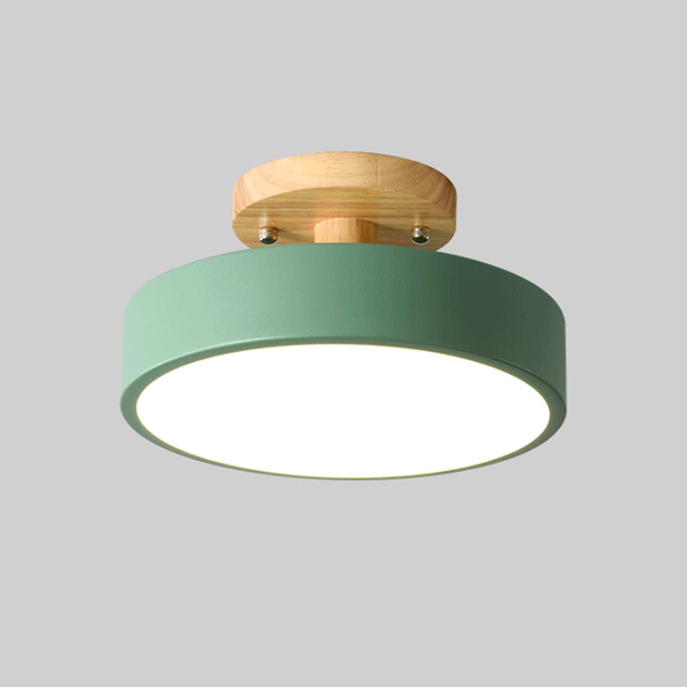 Plafonnier en bois et métal circulaire de qualité supérieure, design minimaliste 6000K
