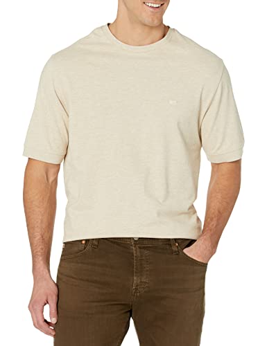 Tommy Hilfiger Men's Big & Tall Flag Crew Neck Tee, B2208 Beige Heather, L