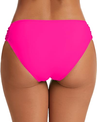 Image of Women's Bathing Suit Bottoms Full Coverage Ruched Bikini Tankini Bottom Swimsuit Brief