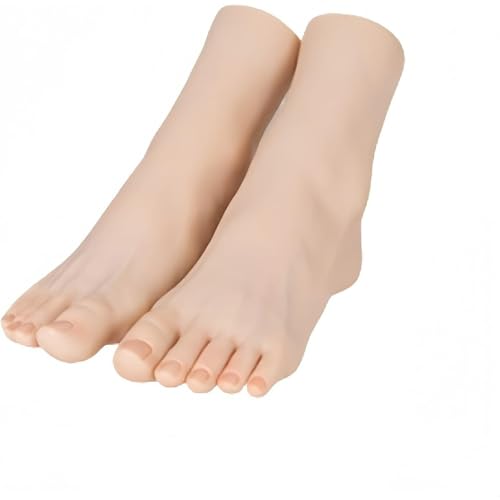 Wnbsiueシミュレーションの手足モデルは柔らかく曲げることができ、フートマネキン マッサージやネイルアートの練習に、また手足モデルを展示するための特別なジュエリー小道具として使用できます (足の模型)