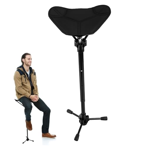 Totority Adjustable Height Tripod Stool Portable Folding Chair for Outdoor Activities Fishing Camping Queuing Stable Support and Versatile Use for All Your Adventures