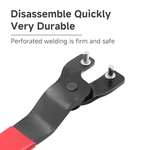 Image of OLIREXD Angle Grinder Universal Adjustable Pin Wrench for Angle Grinder Machine (1, Red)