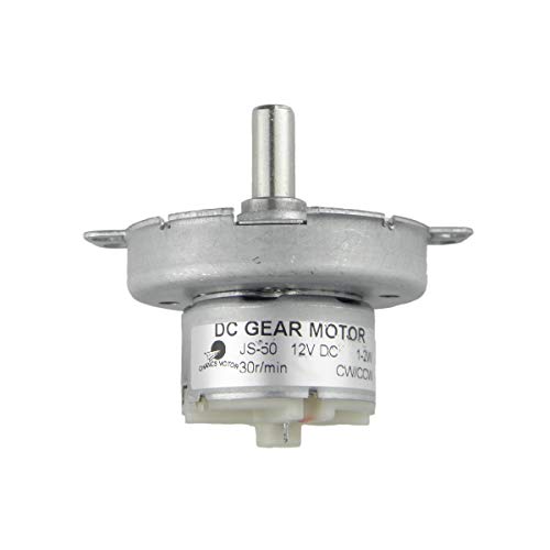 CHANCS Brushless DC 12V JS-50 30RPM D-Eje CW/CCW Velocidad Lenta Motor Sincro Velocidad Reducida DC Motor Ventilador de Coche