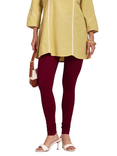 Image of TWIN BIRDS Tailored Cut and Classic Fit Super Stretchable Elastane Fabric Churidar Leggings for Women