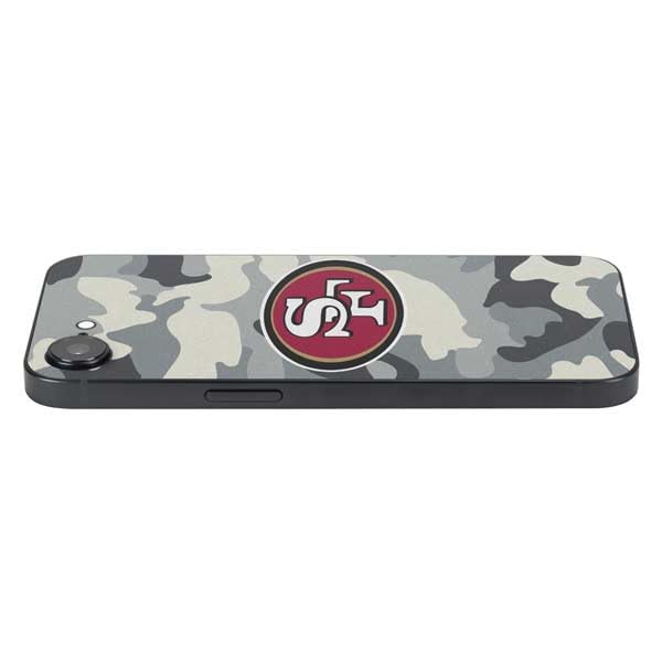 Skinit Decal Phone Skin Compatible with iPhone 16e - Officially Licensed NFL San Francisco 49ers Camo Design