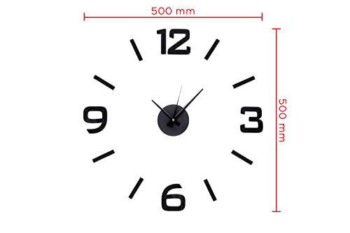MPM Quality Fai da te Black Wall Clock - Orologio
