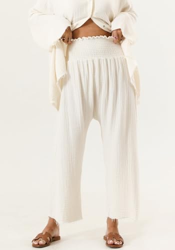 Image of NOTHING FITS BUT Muslin Gauze Nursing Set, 2 Piece Postpartum Pajamas, Ultra Soft Maternity Loungewear for Nursing, Soft Pjs