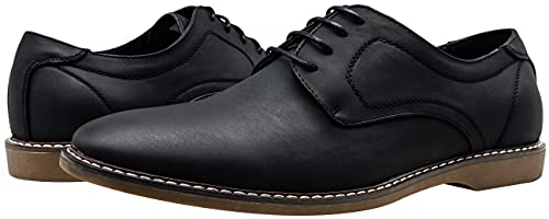 Jousen Dress Shoes For Men Plain Toe Suede Oxfords Lightweight Business Casual Classic Formal Derby Shoes(Amy619 Black 14) #TOP6