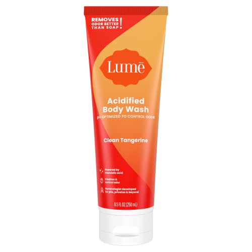 Lume Acidified Body Wash - 24 Hour Odor Control - Removes Odor Better Than Soap - Moisturizing Formula - Sls Free, Paraben Free - Safe For Sensitive Skin - 8.5 Ounce (Clean Tangerine) #TOP3