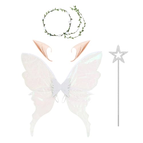 Disfraz De Mariposa | Alas Angelicales para Halloween y Disfraces | Accesorios Elásticos y para la Piel para Eventos Festivos, Fiestas de Gala y Desafíos de Personajes