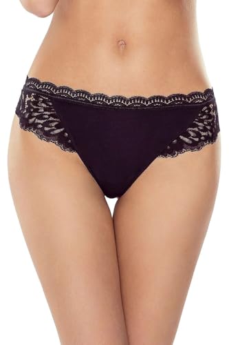 Lapinee Culotte Classique Slip Brésilien 5014 Lily, Noir,S