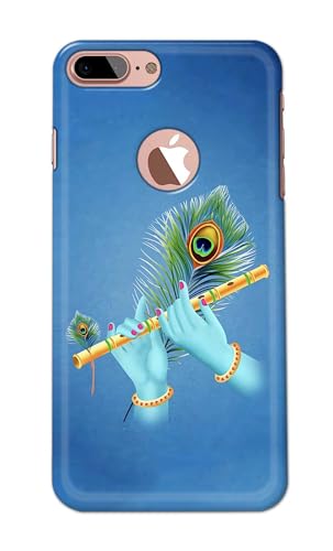 Image of PRINTFIDAA Printed Hard Back Cover Case for Apple iPhone 7+ Plus Logo | iPhone 8+ Plus Logo Back Cover (Flute in Krishna Hands) -112